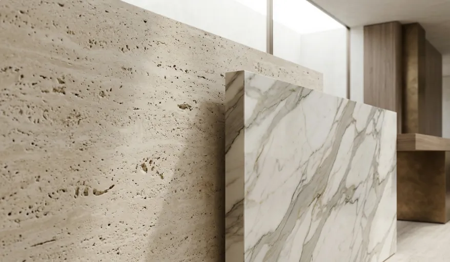 Travertino y mármol